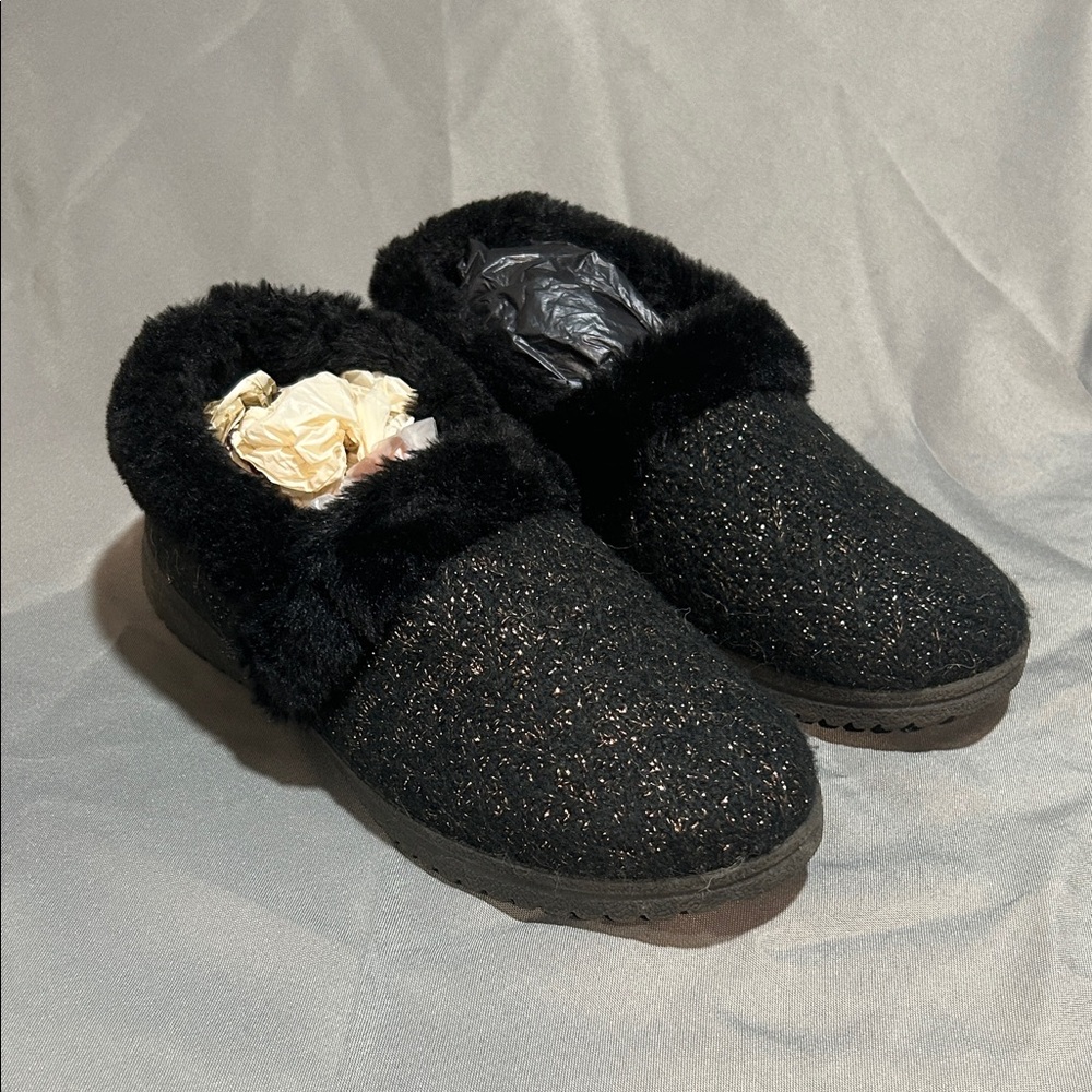 Skechers Black Sparkle Slippers